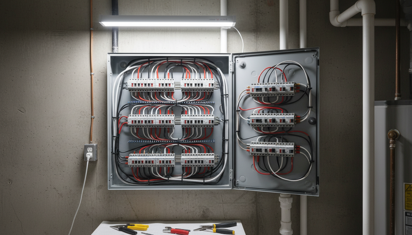 Professional electrical panel installation